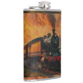 Victoriaans treinreis - Steampunk stoomtrein Heupfles (Rechts)