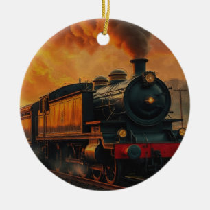 Victoriaans treinreis - Steampunk stoomtrein Keramisch Ornament