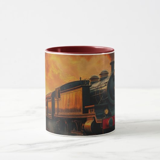 Victoriaans treinreis - Steampunk stoomtrein Mok (Midden)