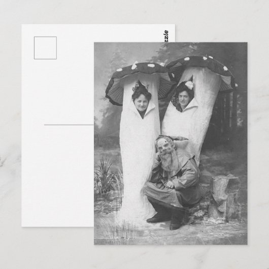  Victoriaans Troll en paddenstoelen Briefkaart (Voorkant / Achterkant)