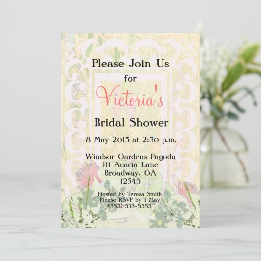 Victoriaans Tropische Bridal Partij - Kaart (Staand voorkant)