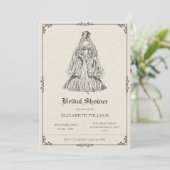  Victoriaans trouwjurk vrijgezellenfeest Kaart (Staand voorkant)