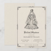  Victoriaans trouwjurk vrijgezellenfeest Kaart (Voorkant / Achterkant)