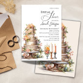 Victoriaans Trouwtaart Bloemen Vrijgezellenfeest Kaart