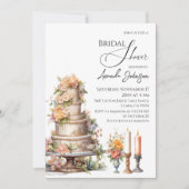 Victoriaans Trouwtaart Bloemen Vrijgezellenfeest Kaart (Voorkant)