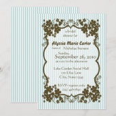 Victoriaans tuin/blauwe streep kaart (Voorkant / Achterkant)