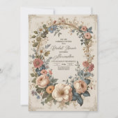 Victoriaans  Tuin Bloemen Vrijgezellenfeest Kaart (Voorkant)