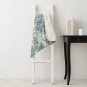 Victoriaans tuin in blauw | bloemenbarok sherpa deken (In situ)