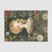 VICTORIAANS TUIN MEISJE DECOUPAGE TISSUE PAPIER (Voorkant)