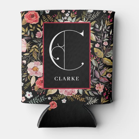 Victoriaans tuin, monogram C, gepersonaliseerd Blikjeskoeler (Voorkant)
