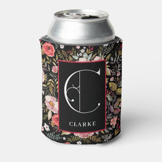 Victoriaans tuin, monogram C, gepersonaliseerd Blikjeskoeler (Blikje Achterkant)