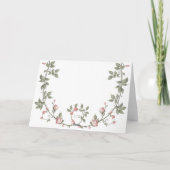 Victoriaans tuin salie groene bruiloft dank u kaar bedankkaart (Achterkant)