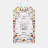 Victoriaans Tuinbloemen Wedding Party Favors Cadeaulabel (Voorkant)