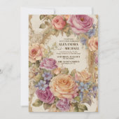 Victoriaans  tuinbouwbruiloft kaart (Voorkant)