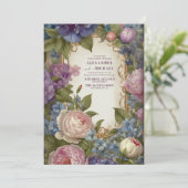 Victoriaans  tuinbouwbruiloft kaart (Staand voorkant)