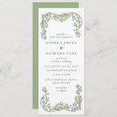 Victoriaans  tuinbouwbruiloft kaart (Voorkant / Achterkant)