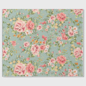 Victoriaans  tuinbouwpatroon cadeaupapier (Vlak)