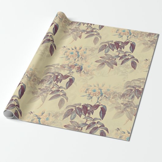 Victoriaans tuinbouwpatroon cadeaupapier (Uitgerold)