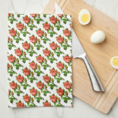 Victoriaans tuinthema Engels Roos keukenhanddoeken (Quarter Fold)
