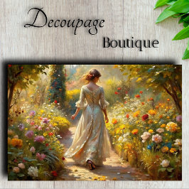 Victoriaans Tuinwandeling - Golden Light Decoupage Tissuepapier