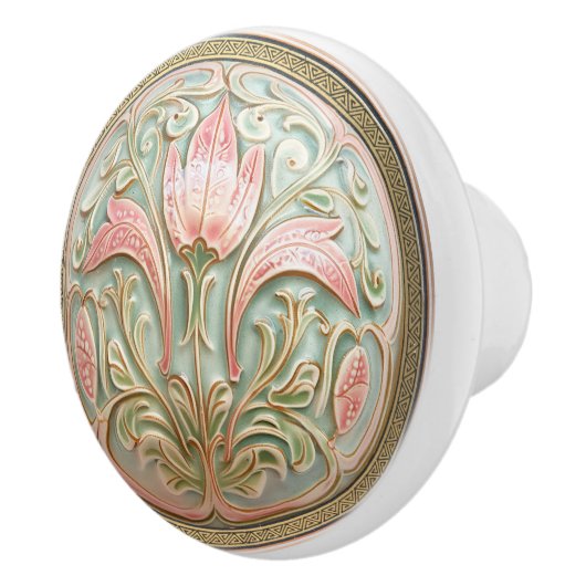 Victoriaans Tulip Charm Keramische Knob Pull Keramische Knop (Rechts)