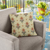 Victoriaans Tulp Foliage Floral Motif Woonkamer Kussen