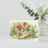 Victoriaans tulpen en Lily van de vallei Briefkaart (Staand voorkant)