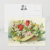 Victoriaans tulpen en Lily van de vallei Briefkaart (Voorkant / Achterkant)