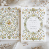Victoriaans Tulpen William Morris Wedding Kaart