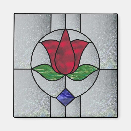 Victoriaans tulpenmagneet magneet (Voorkant)