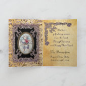 Victoriaans Tussenvoegsel Uw Eigen Afbeelding Feestdagen Kaart (Binnen)