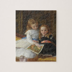Victoriaans twee jonge meisjes in nood legpuzzel