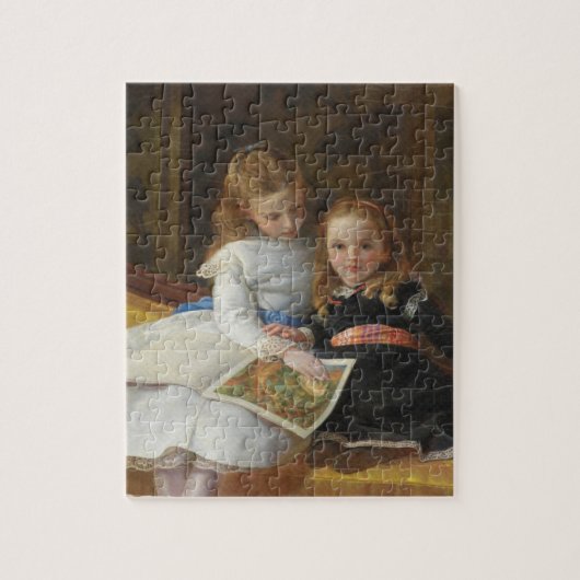 Victoriaans twee jonge meisjes in nood legpuzzel (Verticaal)