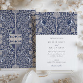 Victoriaans tweelingvogels Monogram bruiloft Kaart