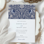 Victoriaans tweelingvogels Monogram bruiloft Kaart