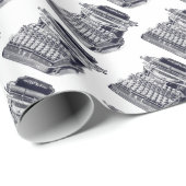 /Victoriaans typemachine-gravering Cadeaupapier (Rol Hoek)