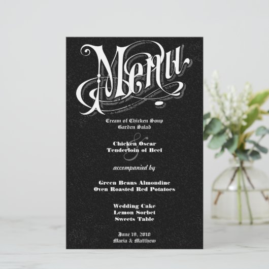 Victoriaans typografie Chalkboard Wedding (Staand voorkant)