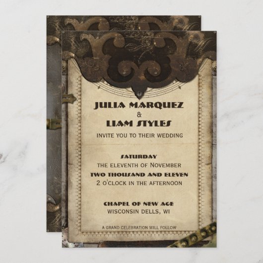 Victoriaans uitnodiging tot het sturen van ridderr (Voorkant / Achterkant)