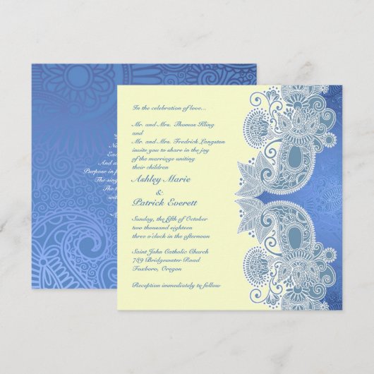 Victoriaans uitnodiging tot het uitzenden van een  (Voorkant / Achterkant)