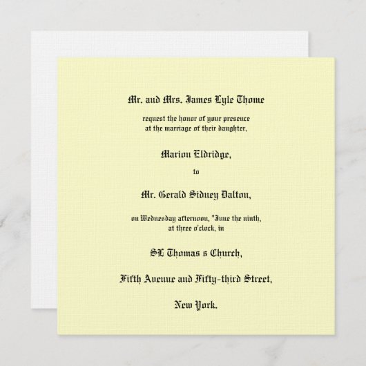 Victoriaans uitnodiging tot inschrijving Circa 190 (Voorkant / Achterkant)