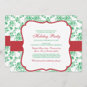 Victoriaans uitnodiging tot kerstmis (Voorkant / Achterkant)