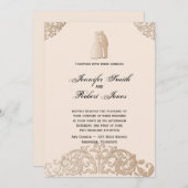 Victoriaans uitnodiging tot weduwschap met Gold Fi (Voorkant / Achterkant)