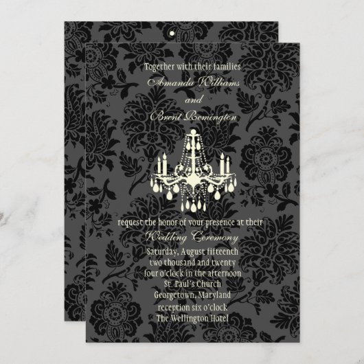 Victoriaans uitnodiging tot weduwschap tussen Dama (Voorkant / Achterkant)