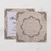 Victoriaans Uitnodiging van de Bridal (Voorkant / Achterkant)