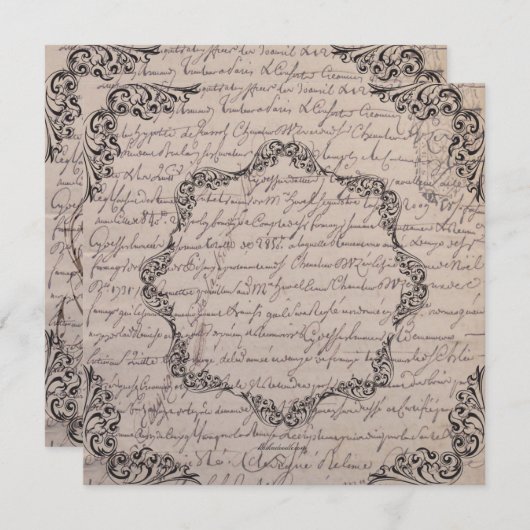  Victoriaans Uitnodiging van de Bridal (Voorkant / Achterkant)