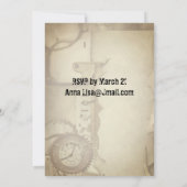 Victoriaans uitnodiging van Steampunk Party (Achterkant)