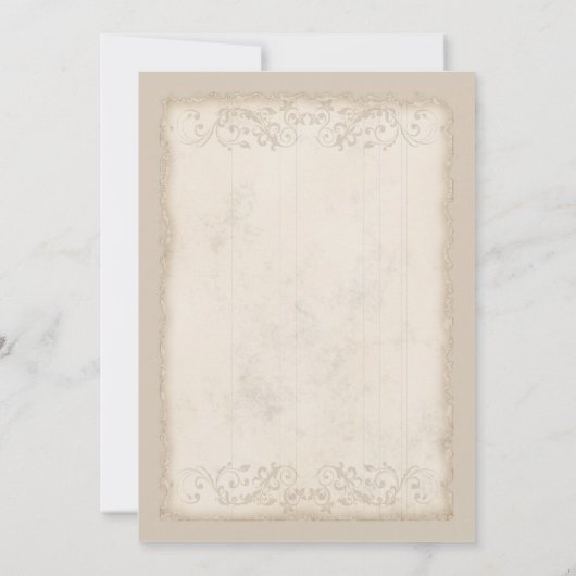 Victoriaans uitnodiging voor bruiloft (Achterkant)