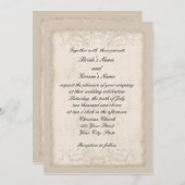 Victoriaans uitnodiging voor bruiloft (Voorkant / Achterkant)