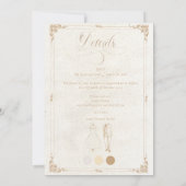 Victoriaans uitnodiging voor bruiloft (Achterkant)