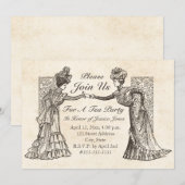 Victoriaans uitnodiging voor dames (Voorkant / Achterkant)